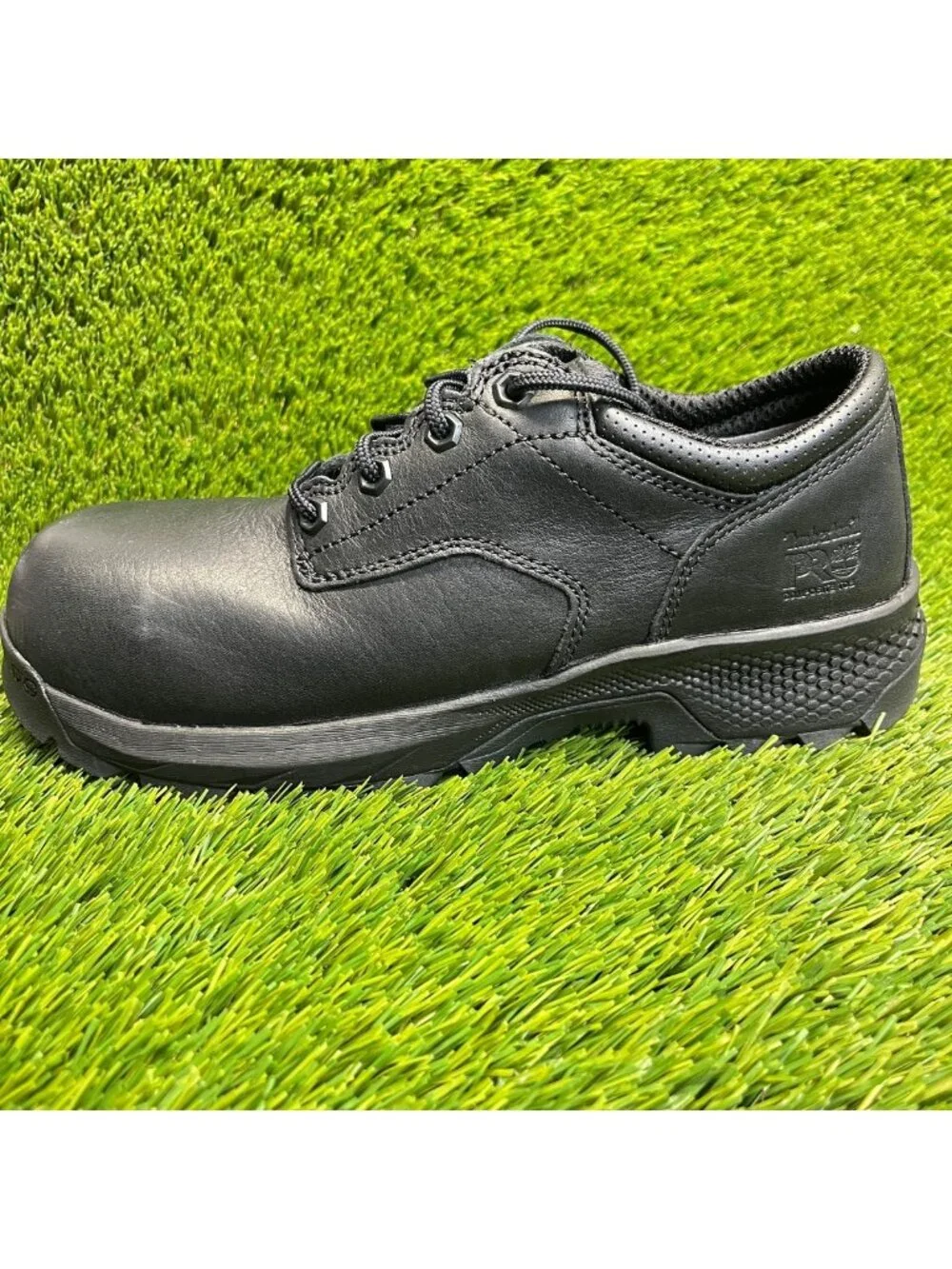 Timberland Pro Titan EV Mens Size 8.5 Triple Black Composite Toe Oxford Shoes